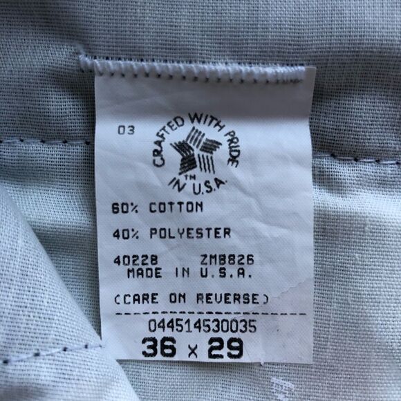 Dress pants cotton blend blue 36X29 4 pockets belt loops - Picture 4 of 6